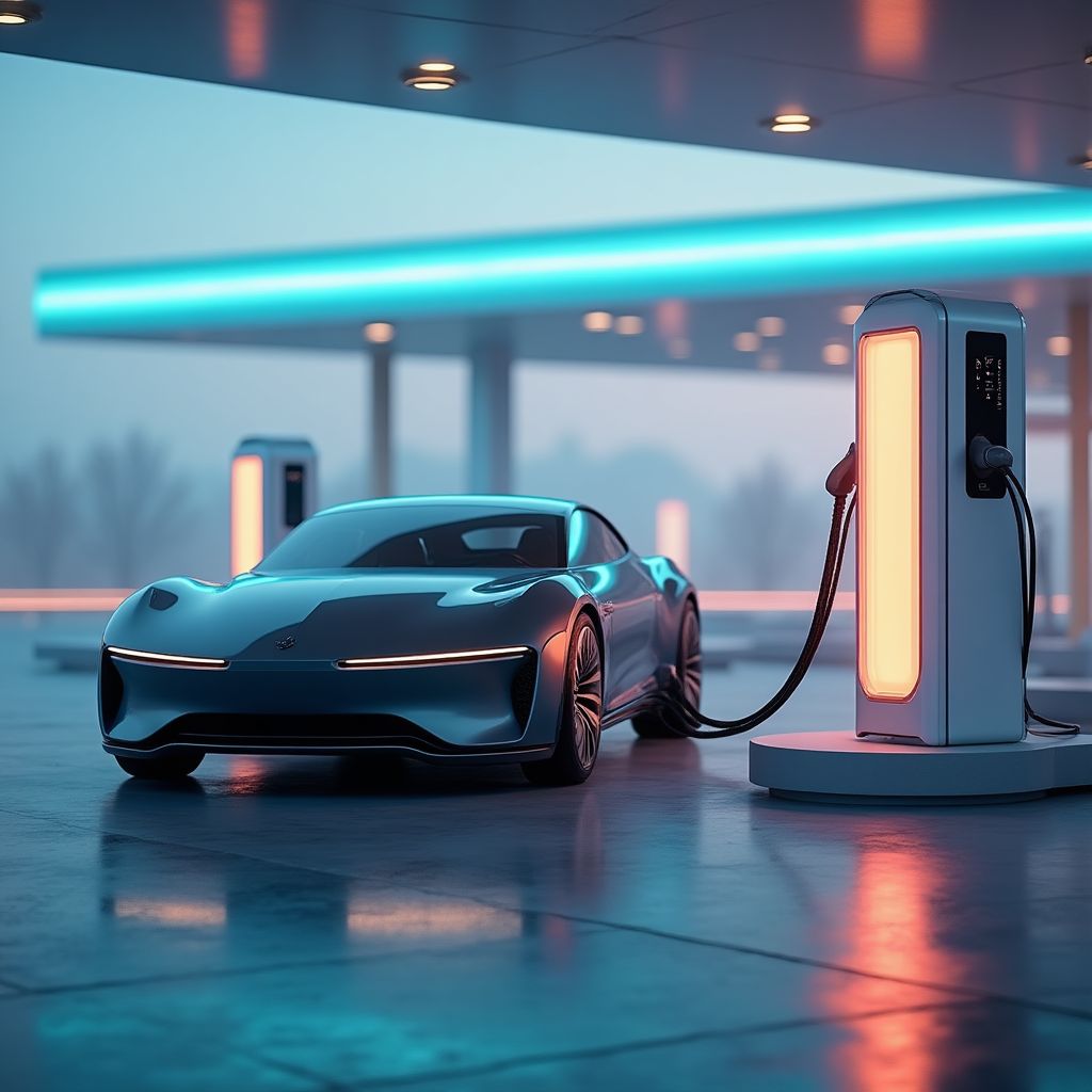 Punto de carga para vehículos eléctricos.